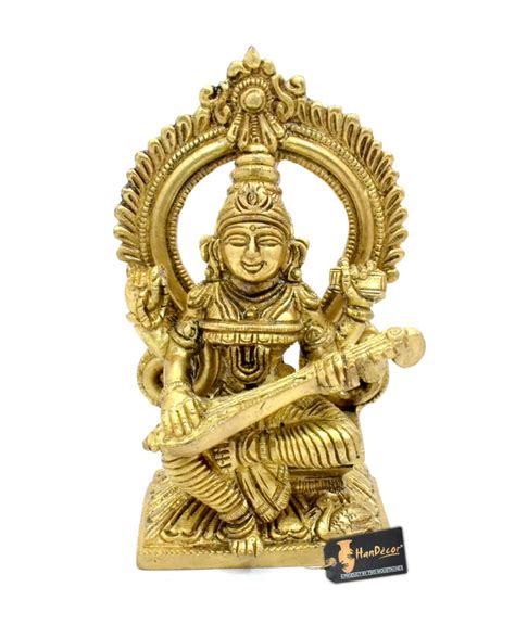 Buy Aashirwaad Saraswati Brass Statue Brass Showpiece Online at Best Price