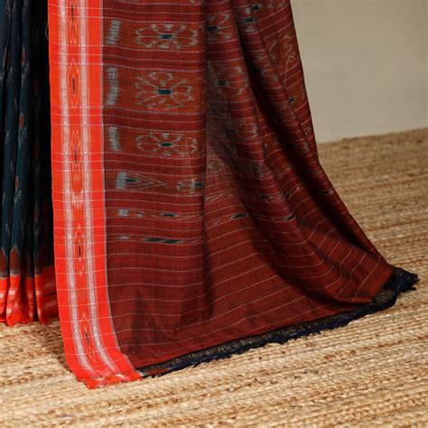 Green Handloom Cotton Sambalpuri Ikat Saree