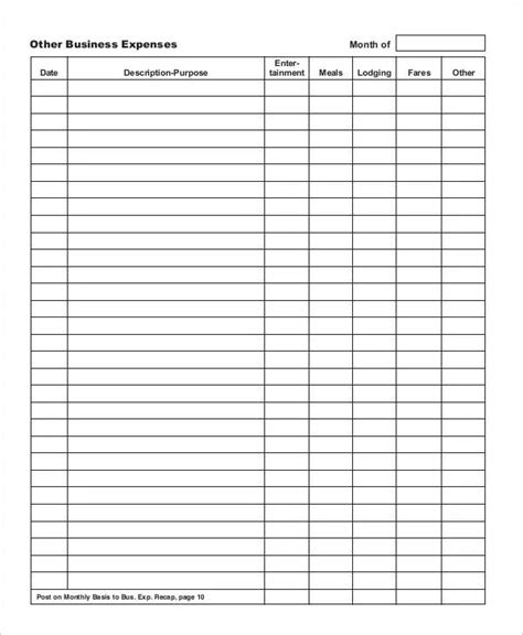 Image result for Monthly Expense Report Example