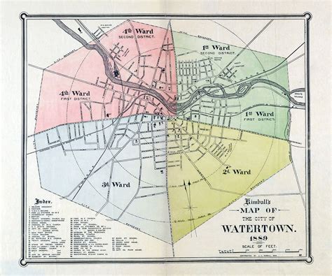Watertown Map North Watertown Town And Juhelville Village, New York