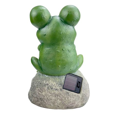 Solar Frog Eyes Garden Statue | At Home