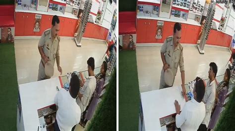 Caught on CCTV: UP cop refuses to pay for specs, threatens shopkeeper ...