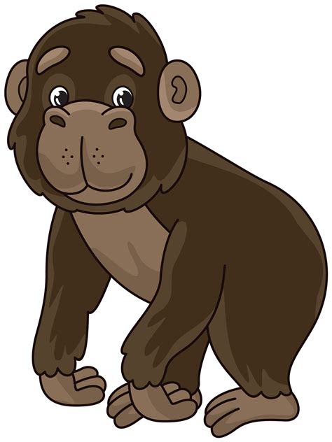 Cute Cartoon Gorilla Clipart