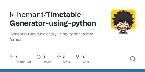 Who to Write Time Table Python 的图像结果