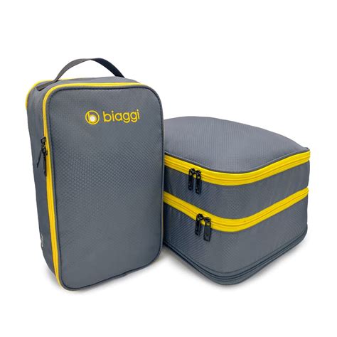 Biaggi Double Deck Compression Packing Cube –2-in-1 Expandable Travel ...