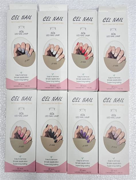 Superdots 22PCS Semi Cured Gel Nail Polish Strips, Self Adhesive Full ...
