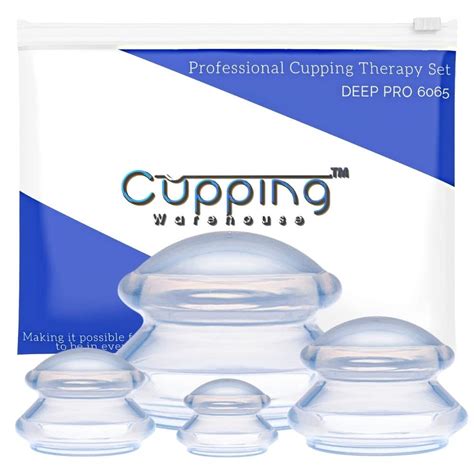 Silicone Cupping Therapy Set Supreme 4 DEEP PRO 6065 (4 Sizes ...