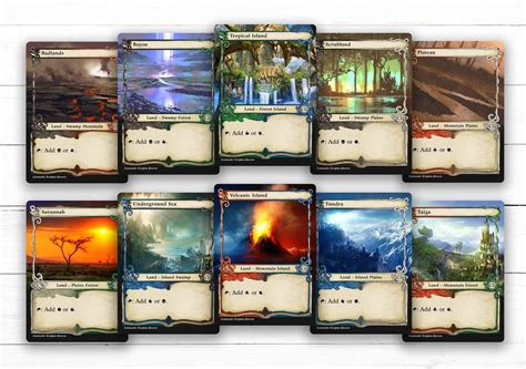 Dual Lands MTG Custom Art – Adventure Style Set - Print MTG