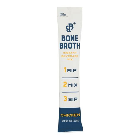 Bare Bones Broth - Bone Broth Chicken Instant Sticks - Case of 8 - 0.53 ...