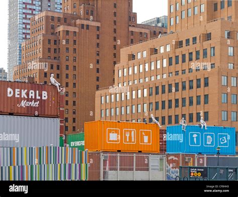 Dekalb Market at the Dekalb Avenue subway station in Brooklyn NYC Stock ...