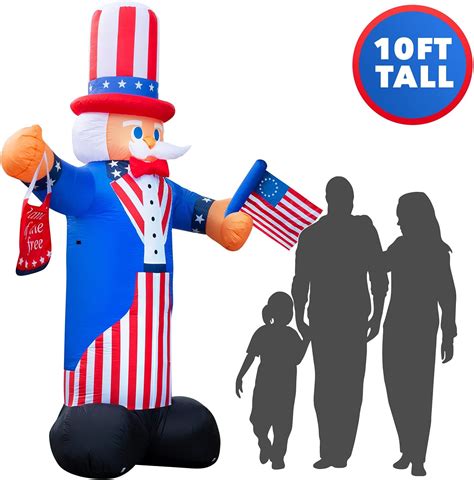 Holidayana 4th of July 10 ft Uncle Sam Inflatable - India | Ubuy