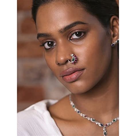 Buy Shaya by CaratLane Feeling Suhino Oxidised Nose Ring in 925 ...