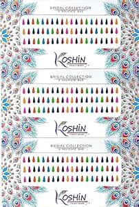 KOSHIN Multi Color Tilak Drop Shape Small Size Height 8mm Forehead ...
