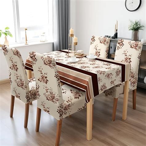 BRIDA® Polyester Spandex Stretchable Floral Geometric Printed Dining ...
