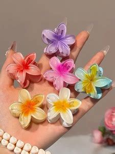 Zennie 6pcs Medium Flower Clip Hair Clutcher For Women & Girls Hair ...