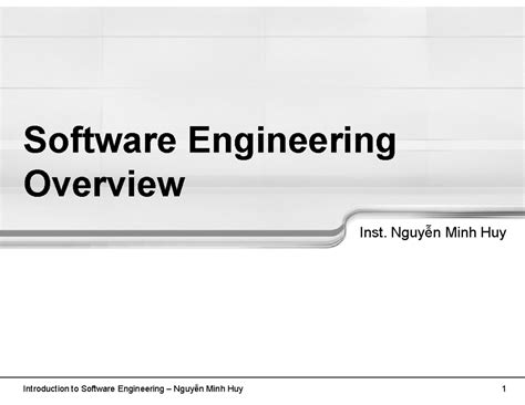 Software Engineering Overview Tutorial 的图像结果