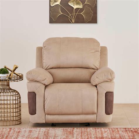 Buy Dawson Fabric 1-Seater Recliner - Beige from Home Centre at just ...