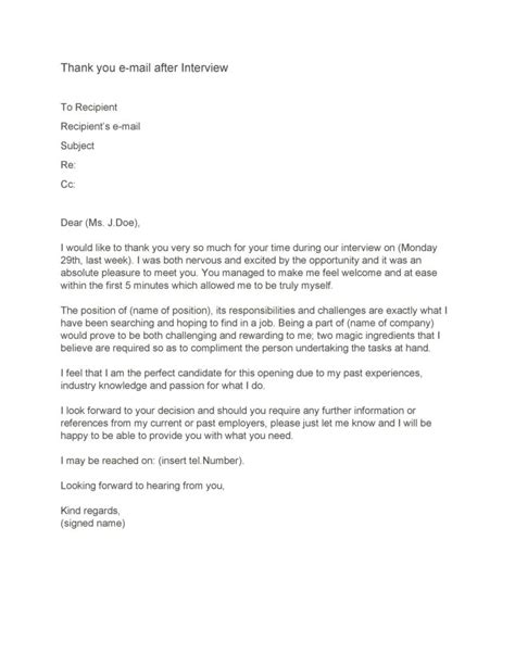 Thank You Email After Interview 的图像结果