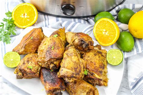 Easy Slow Cooker Jerk Chicken Thighs