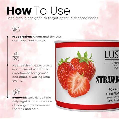 Luster Strawberry Hair Removal Hot Wax - 300ml – Luster Cosmetics