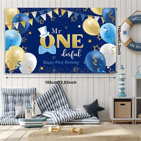Boys 1st Birthday Decoration Mr. Onederful Birthday Party Supplies 1st ...