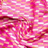 Hot Pink Pure Katan Silk Banarasi Fabric – Khinkhwab