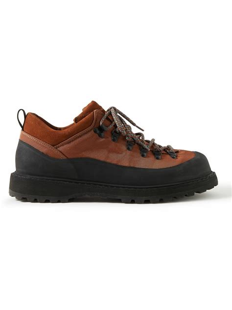 Diemme - Roccia Basso Suede and Rubber-Trimmed Canvas Hiking Boots ...
