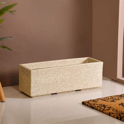 Planterra Modern Beige Trough Planters 24x8 Inch Online - Premium ...