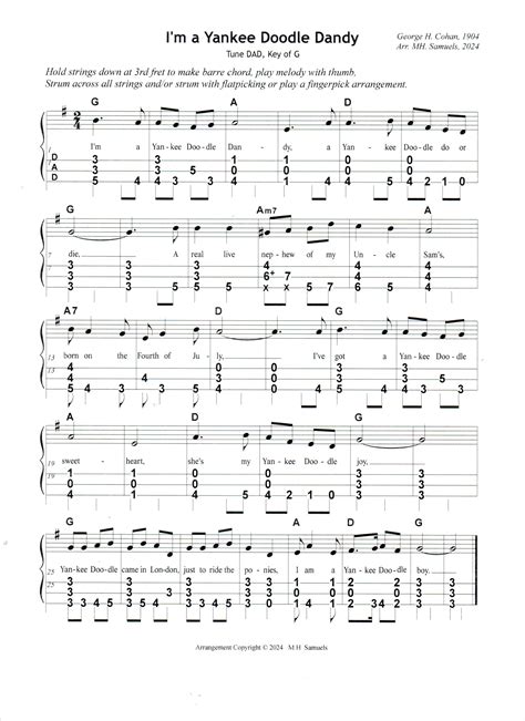 Partituras Yankee Doodle Dandy Wildwood Flower Sheet Music Digital