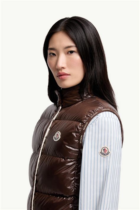 Brown Badia Down Vest - Vests for Women | Moncler US