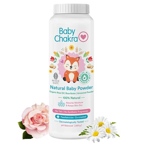 BabyChakra Talc-Free Natural Baby Powder, Dermatologically Tested ...
