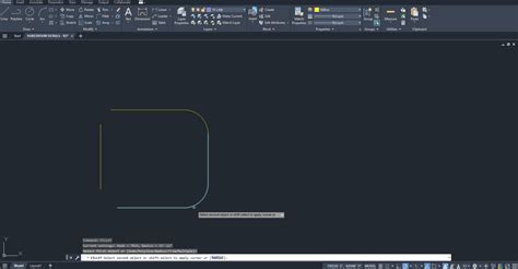 AutoCAD 2020 Fillet Command 的图像结果