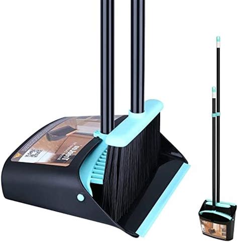 Jade Active Broom and Dustpan Set Long Handled Broom Dustpan Combo ...