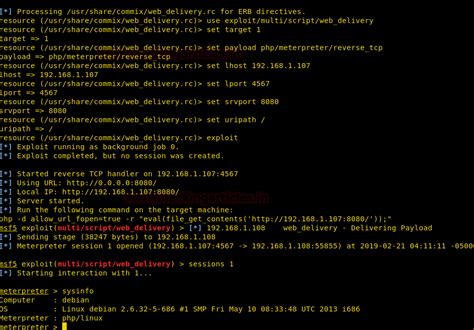 Command Injection to Meterpreter using Commix