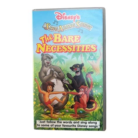 DISNEY'S SING ALONG Songs The Bare Necessities VHS Vintage Rare 1987 ...