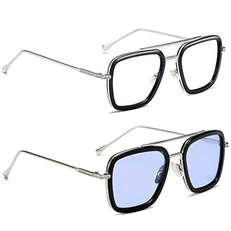 Buy CREEK Men Rectangular Sunglasses Silver, Blue Frame, Blue Lens ...