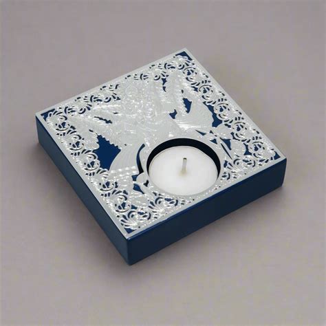 Radha krishna Ji Silver plated square Tea Light – Elunique
