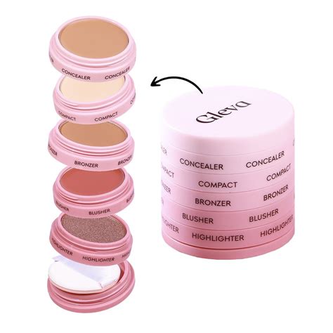 Gleva 5 In 1 Makeup stack With Concealer, Bronzer, Blusher, Compact ...