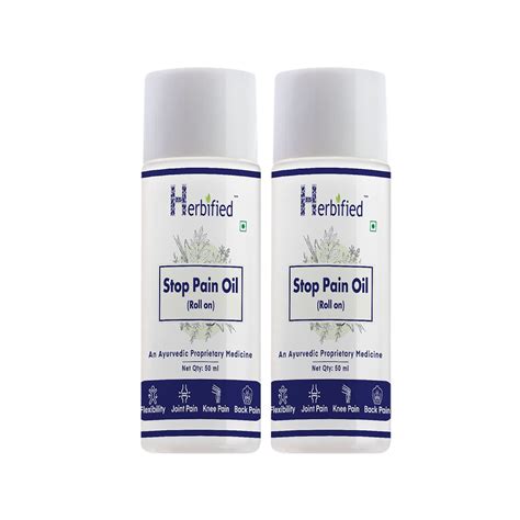 Herbified Ayurvedic Stop Pain Relief Oil Roll 50 ml For Joint Pain Rel
