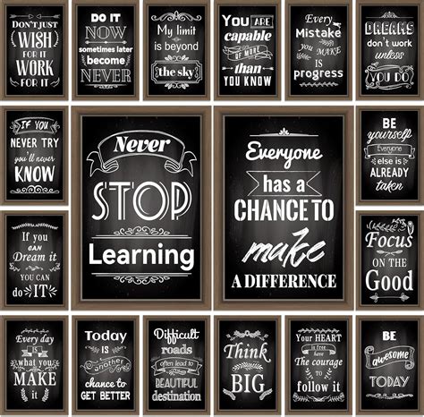 ABERLLS 24 Motivational Posters for Classroom Decor, Growth India | Ubuy