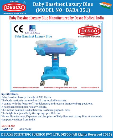 Baby Bassinet Luxury Blue Manufacturer Supplier in India | Desco
