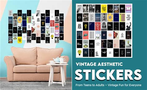 Pack of 54 Aesthetic Motivational Wall Collage Kit Posters - 4 x 6 ...