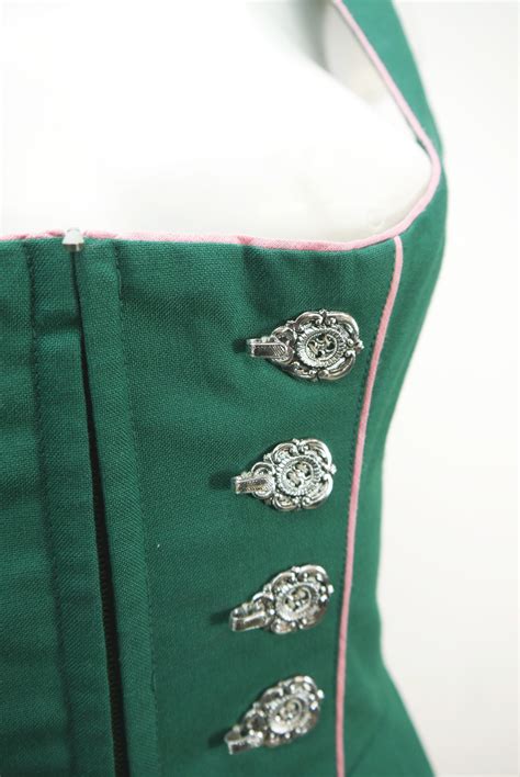 Original Höck grün 60er mit Balkonett süßes Vintage Dirndl ohne Schürze ...