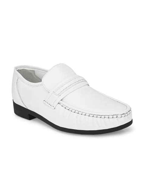 Hitz Men's White Leather Slip-on Comfort Shoes – Hitz Shoes Online
