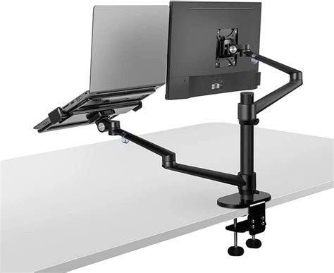 Buy 2-in-1 Adjustable Dual Arm Desk Stand, Monitor and Laptop ...