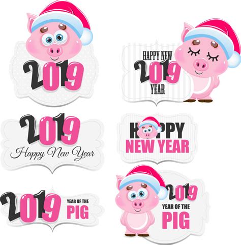 2019猪年设计图片素材-矢量2019猪年卡通猪设计插画-jpg格式-未来素材下载