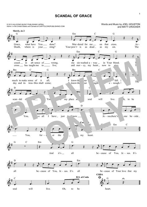 Matt Crocker "Scandal Of Grace" Sheet Music PDF Notes, Chords | Sacred ...
