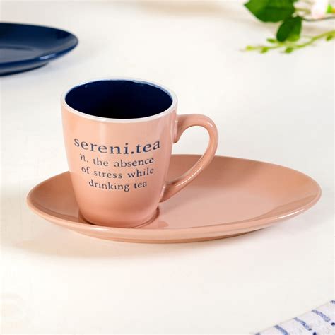 Set Of 4 Motivational Printed Tea Cup And Saucer Set 250ml Online ...