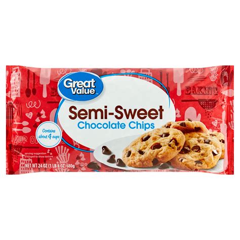 Great Value Semi-Sweet Chocolate Chips, 24 oz Bag - Walmart.com