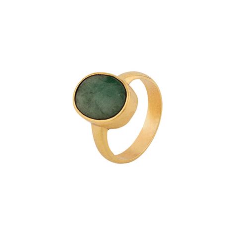 Emerald (Panna) 7.25 Ratti Ashtadhatu Rashi Ratna Ring with original L ...